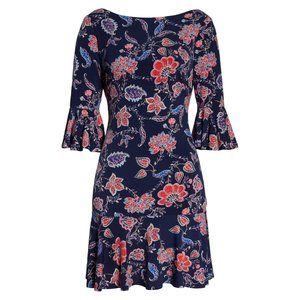 NWOT Eliza J Bell Sleeve Flounce Sheath Dress 2P